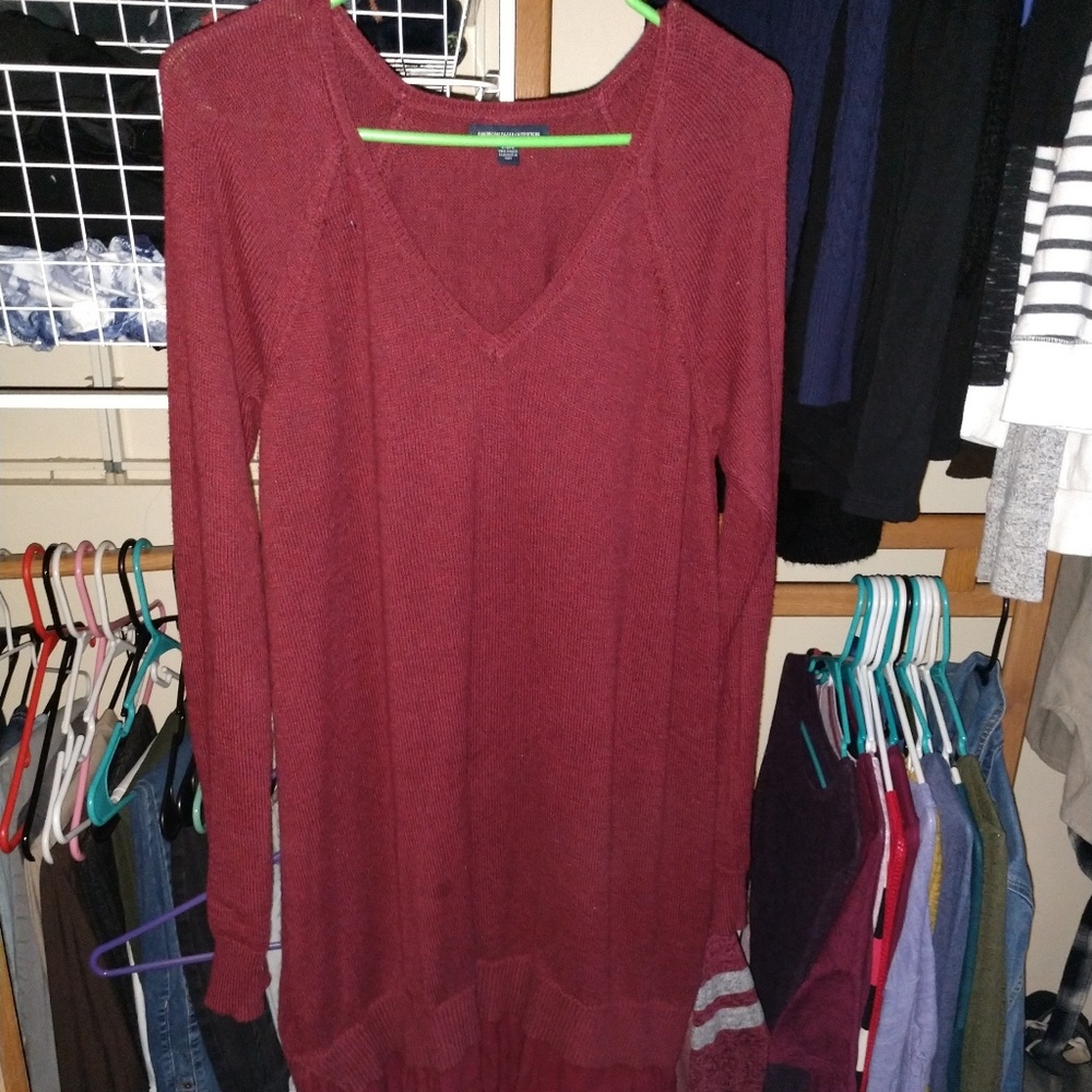 Tunic style sweater dress